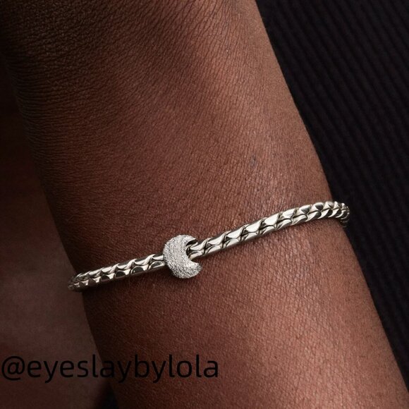 Pandora Textured Moon Mini Charm - Picture 2 of 5